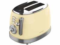 Cecotec Toaster Toast&Taste 800 Vintage Light Yellow, 850 W, Doppelte Extra breite