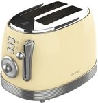 Cecotec Toaster Toast&Taste 800 Vintage Light Yellow, 850 W, Doppelte Extra breite