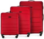 WITTCHEN Globe Line Reisekoffer 3teiliges Kofferset Rollkoffer Trolley Handgep&auml;ck