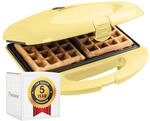 Bestron Br&uuml;sseler Waffeleisen Im Retro Design, Waffelmaker F&uuml;r 2 Belgische...