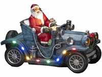 Konstsmide LED Weihnachtsmann im Auto, 11 bunte Dioden, batteriebetrieben,...