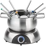 Clatronic&reg; Fondue-Set | Edelstahl Fonduetopf (&Oslash; 18,5 cm) | bis zu 1,2 Liter 