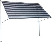 ANGERER Klemmmarkise Premium dunkelgrau gestreift, 400 cm