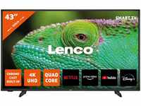 Lenco LED-4353 Fernseher - 43 Zoll Smart TV - ULTRA HD - HDR - Stereo...