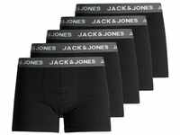 JACK & JONES Herren JACHUEY Trunks 5 Pack, Dark Grey Melange/Black & Blac, L