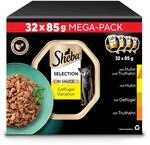 SHEBA Adult Katzenfutter nass - 32x85g Schalen - Gefl&uuml;gel Variation in Sauce -