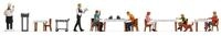 NOCH&reg; Figuren-Themenwelt Restaurant, Modellbau Figuren-Set, 1:87 (H0) handkoloriert