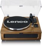 Lenco LS-410 Plattenspieler, Schallplattenspieler, Plattenspieler mit Lautsprecher,