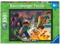 Ravensburger Kinderpuzzle 13333 - Monster Minecraft - 100 Teile XXL Minecraft...