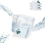 Relaxdays Faltkanister 4er Set, 5 Liter, faltbare Wasserkanister mit Hahn,...