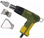 Proxxon 27130 MICRO-Hei&szlig;luftpistole MH 550 mit 3 Zusatzd&uuml;sen, Black, Green, Yellow