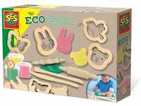 SES Creative 24917 – Eco Knete Set mit Holzwerkzeugen, Umweltfreundlich,...
