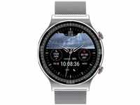 Knauermann Pro 2 (2023) Silber - Gesundheitsuhr Smartwatch - OSRAM Sensoren -...