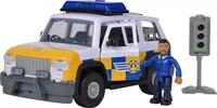Simba 109251096 - Feuerwehrmann Sam Polizei Auto 4x4 mit Malcom Figur, Mit