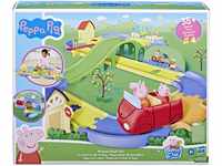 Peppa Pig Hasbro Peppas lustige Stadtrundfahrt, Spielset mit Schiene, enthält