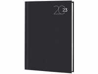 Idena 13896 - Wochenkalender 2023, 17 x 24 cm, schwarz, 144 Seiten, Hardcover