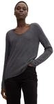 TOM TAILOR Damen 1012976 Basic Strickpullover Mit V-Ausschnitt, 30281 - Evident