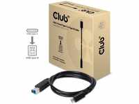 Club 3D CAC-1524 USB 3.1 G2 Type-C Stecker auf Type-B Stecker Kabel, 1m schwarz