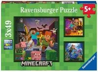 Ravensburger Kinderpuzzle 05621 - Minecraft Biomes - 3x49 Teile Minecraft...