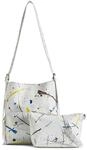 Desigual, BAG SPLAT_BUT&Aacute;N W 2004 Silber Damen, Einheitsgr&ouml;&szlig;e, Schwarz,