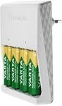 VARTA Ladeger&auml;t f&uuml;r 2/4 AA/AAA Akku Batterien, Plug Charger, EU-Stecker