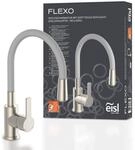 EISL Flexo Edelstahl/Grau Flexible Sp&uuml;ltischarmatur, biegsamer Wasserhahn f&uuml;r...