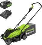 Greenworks Akku Rasenm&auml;her 24V 33cm B&uuml;rstenloser Motor, 25-70mm Schnitth&ouml;he, 2