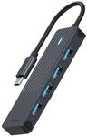 Rapoo UCH-4001 USB-C auf USB-A Hub, Aluminium, 4x USB-A Datenports, kompatibel mit