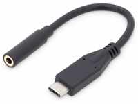 DIGITUS USB 3.2 Gen1 Adapter-Kabel - 0.2 m - USB C (St) zu 3.5 mm Klinke (Bu) -...