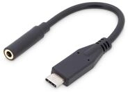 DIGITUS USB 3.2 Gen1 Adapter-Kabel - 0.2 m - USB C (St) zu 3.5 mm Klinke (Bu) - 5