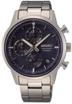 Seiko Herren-Uhr Quarz Titan mit Edelstahlband SSB387P1, Blau