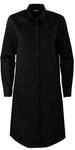 Seidensticker Damen City Satinkleid Regular Fit Hemdblusenkragen Kleid, Schwarz, 46
