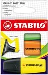 STABILO - Textmarker - BOSS MINI - 3er Pack - gelb, orange, gr&uuml;n