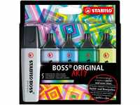 Textmarker - STABILO BOSS ORIGINAL - ARTY - 5er Pack - mit 5 verschiedenen...