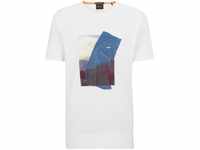 BOSS Herren Teetaste Regular-Fit T-Shirt aus Pima-Baumwolle mit Print-Artwork...