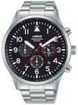 Lorus Herren-Uhr Chronograph Quarz Edelstahl mit Metallband RT363JX9