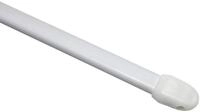 GARDINIA Vitragestange flachoval, Ausziehbar, Gardinenstange, Metall/Kunststoff,