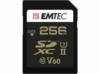 Emtec SpeedIN Pro+ SD-Speicherkarte 256GB, SDXC UHS-II U3 V60, Full HD, 3D, 4K,...