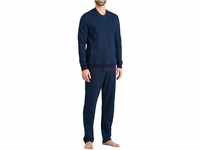 Schiesser Herren Hausanzug Pyjamaset, dunkelblau, 54