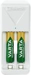 VARTA Ladeger&auml;t f&uuml;r 2 AA/AAA Akku Batterien, Mini Plug Charger, EU-Stecker