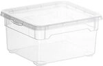Rotho Clear Aufbewahrungsbox 2l mit Deckel, Kunststoff (PP) BPA-frei, transparent, 2l
