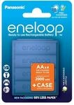 eneloop AA/Mignon Packung mit 4 NI-MH-Akkus, Blaue Box, NEU mit verbesserter