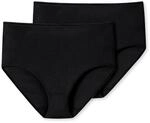 Schiesser Damen 2 Pack Midi Slip Unterw&auml;sche - Modal Essentials, schwarz_162893, 44