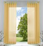 Voile Gardine Schlaufenschal 2er-Set transparent Gelb 245x140 &raquo;Bern&laquo;