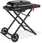 Weber Traveler Tragbarer Gasgrill mit klappbarem Untergestell und R&auml;dern,...