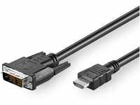 Goobay 50579 DVI-D/HDMI Kabel, Vernickelt, DVI-D-Stecker Single-Link (18+1 pin)...