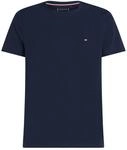 Tommy Hilfiger Herren T-Shirt Kurzarm Core Stretch Slim Fit, Blau (Desert Sky),...