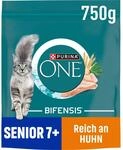 PURINA ONE BIFENSIS Senior 7+ Katzenfutter trocken, reich an Huhn, 6er Pack (6 x