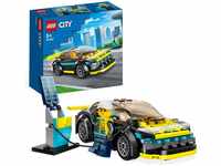 LEGO City Elektro-Sportwagen Set, Rennwagen mit Minifigur, Spielzeugauto für...