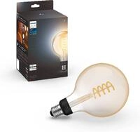 Philips Hue White E27 Filament Gro&szlig;e Globe Lampe, G125 550lm, warmwei&szlig;es...